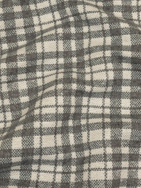 Gray and Ivory Plaid Polyester Upholstery Tweed Gray and Ivory Plaid Polyester Upholstery Tweed