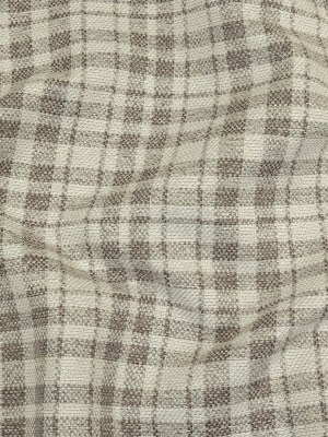 Khaki and Ivory Plaid Polyester Upholstery Tweed Khaki and Ivory Plaid Polyester Upholstery Tweed
