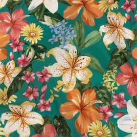 Mood Exclusive Teal Juno’s Bounty Cotton Shirting Mood Exclusive Teal Juno’s Bounty Cotton Shirting