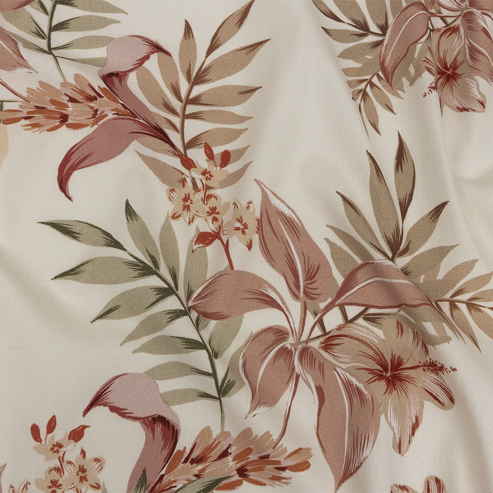 Mood Exclusive Cream Pastel Tropics Stretch Cotton Twill Mood Exclusive Cream Pastel Tropics Stretch Cotton Twill