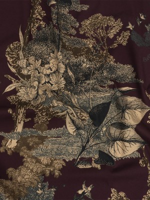 Mood Exclusive Burgundy Flying Home Stretch Cotton Poplin Mood Exclusive Burgundy Flying Home Stretch Cotton Poplin