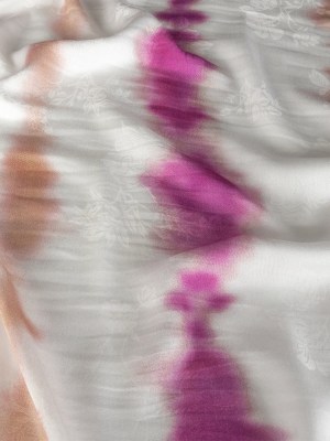 Flowery Viscose Jacquard Print – Violet and Peach Tie Dye Stripes – Mood Exclusive Cloud Writing Flowery Viscose Jacquard Print – Violet and Peach Tie Dye Stripes – Mood Exclusive Cloud Writing