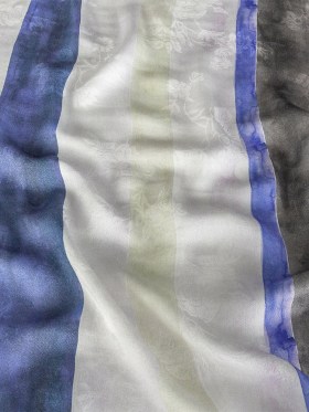 Flowery Viscose Jacquard Print – Blue, Black and Cream Painterly Stripes – Mood Exclusive Wayfaring Waterlines Flowery Viscose Jacquard Print – Blue, Black and Cream Painterly Stripes – Mood Exclusive Wayfaring Waterlines