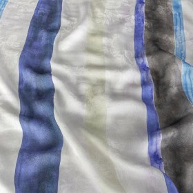 Flowery Viscose Jacquard Print – Blue, Black and Cream Painterly Stripes – Mood Exclusive Wayfaring Waterlines Flowery Viscose Jacquard Print – Blue, Black and Cream Painterly Stripes – Mood Exclusive Wayfaring Waterlines