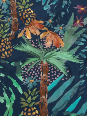 Sustainable Viscose Woven Print – Bright Navy and Green Painterly Palm Trees – Mood Exclusive Sundrenched Splash Sustainable Viscose Woven Print – Bright Navy and Green Painterly Palm Trees – Mood Exclusive Sundrenched Splash