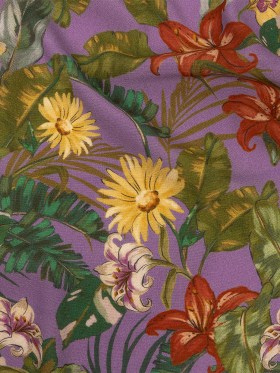 Sustainable Viscose Woven Print – Purple, Green and Red Floral – Mood Exclusive Vivid Vanity Sustainable Viscose Woven Print – Purple, Green and Red Floral – Mood Exclusive Vivid Vanity