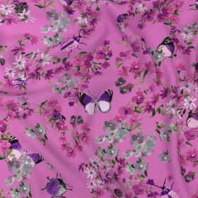 Sustainable Viscose Woven Print – Orchid Butterflies and Flowers – Mood Exclusive Mariposa Oasis Sustainable Viscose Woven Print – Orchid Butterflies and Flowers – Mood Exclusive Mariposa Oasis