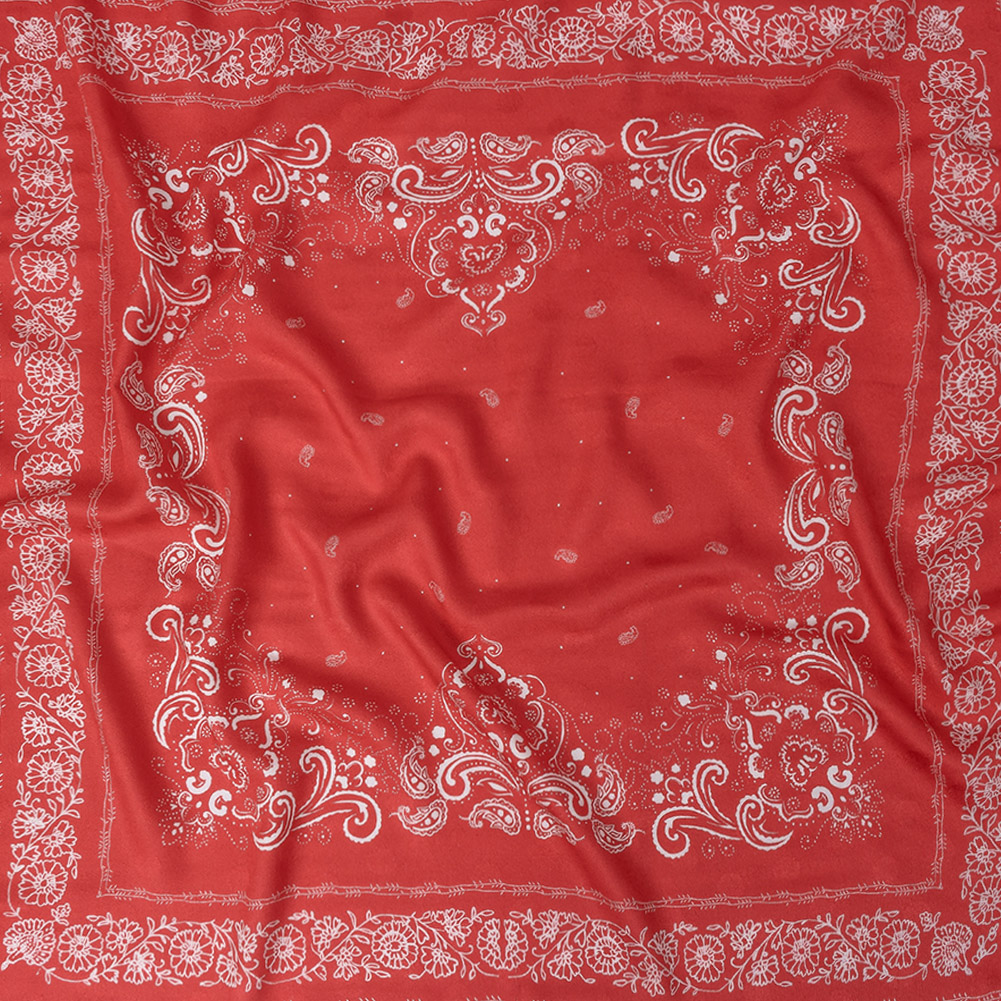 Polka Dotted Viscose Jacquard Panel – Hot Coral Floral Bandana – Mood Exclusive Dauntless Disguise Polka Dotted Viscose Jacquard Panel – Hot Coral Floral Bandana – Mood Exclusive Dauntless Disguise