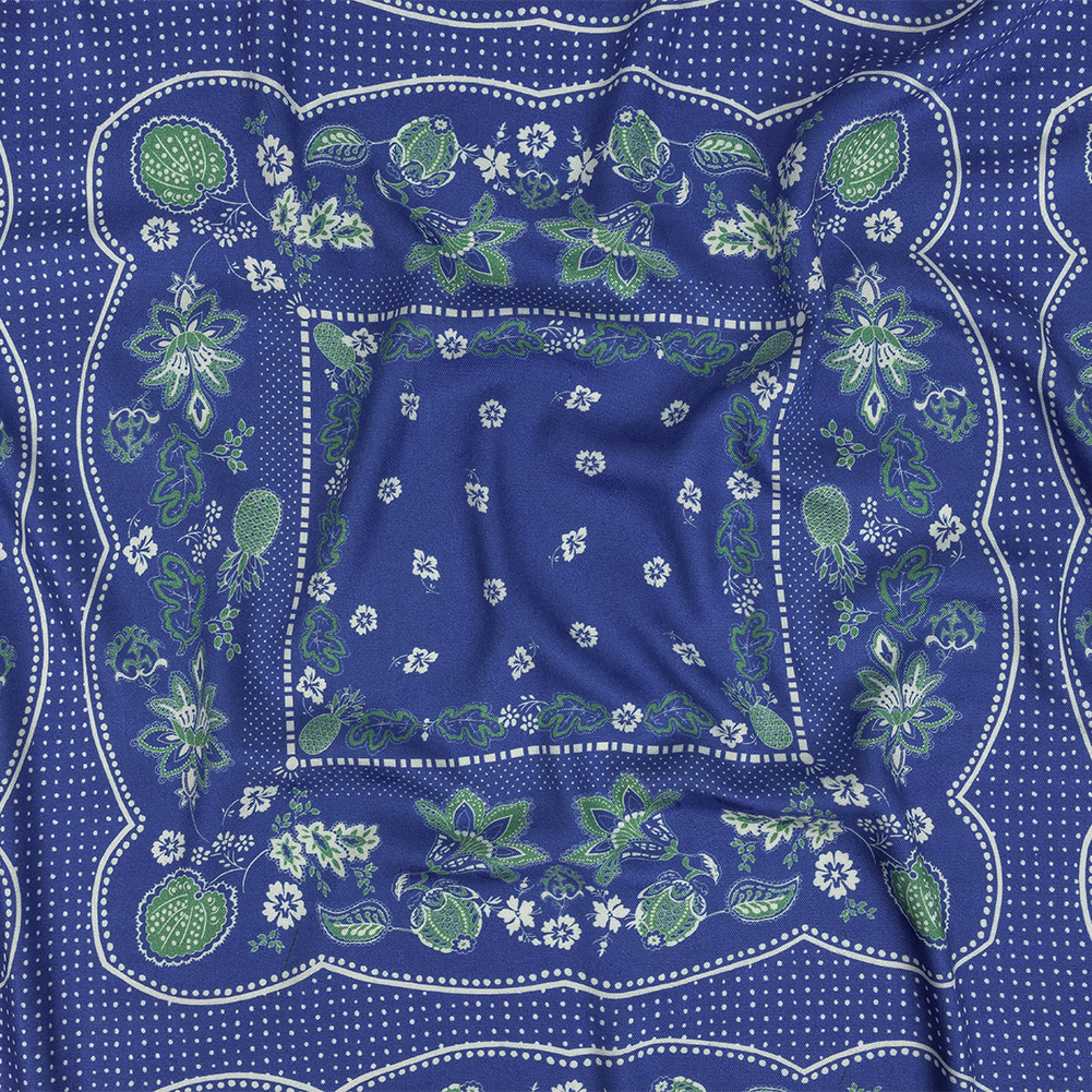 Polka Dotted Viscose Jacquard Panel – Blue Jacobean Floral Medallion – Mood Exclusive Inverted Perceptions Polka Dotted Viscose Jacquard Panel – Blue Jacobean Floral Medallion – Mood Exclusive Inverted Perceptions