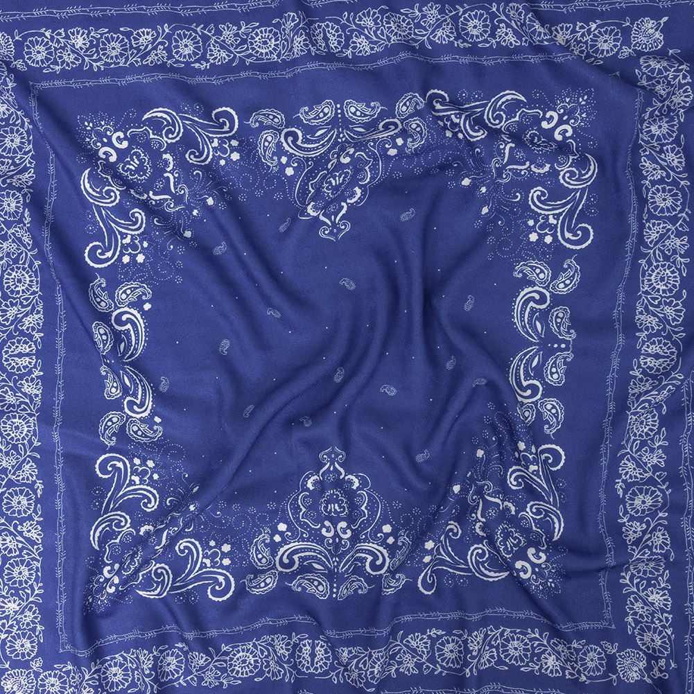 Polka Dotted Viscose Jacquard Panel – Blue Floral Bandana – Mood Exclusive Dauntless Disguise Polka Dotted Viscose Jacquard Panel – Blue Floral Bandana – Mood Exclusive Dauntless Disguise