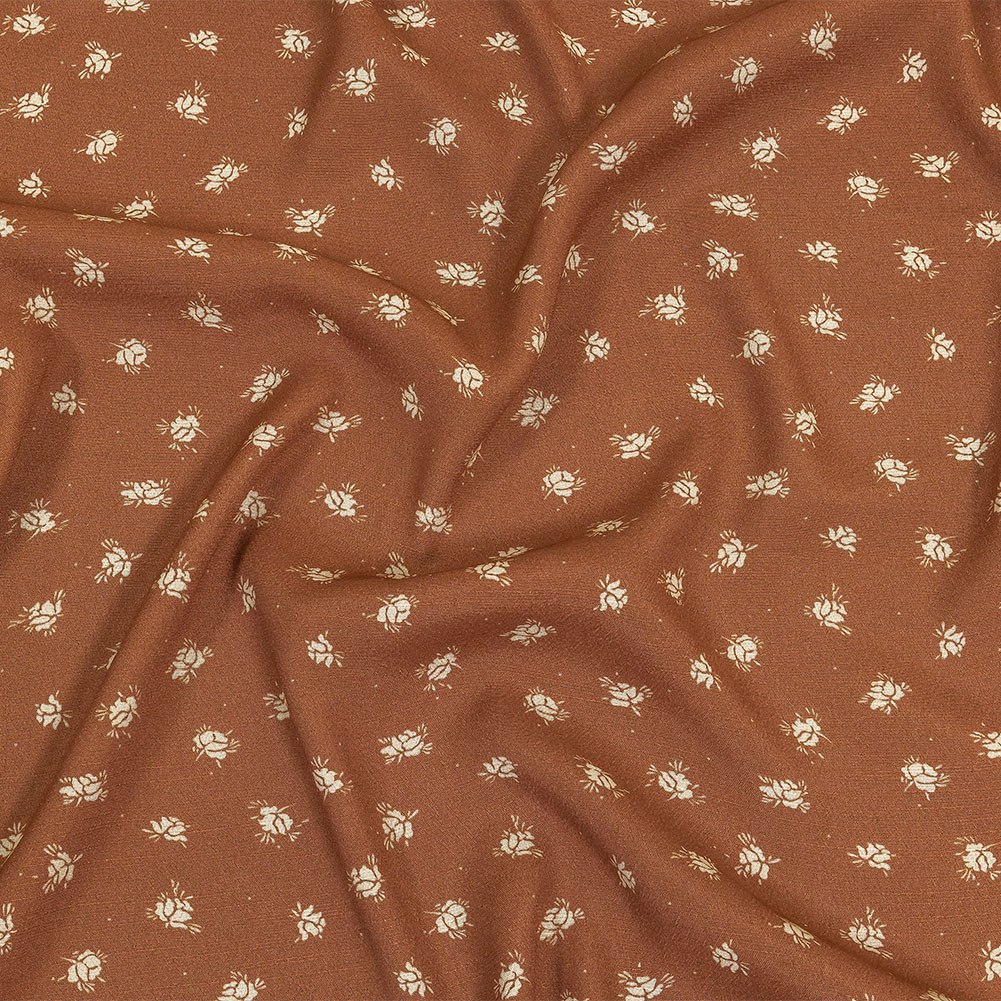 Gauzy Viscose Crepe Print – Brown Ditsy Floral – Mood Exclusive Rose Relic Gauzy Viscose Crepe Print – Brown Ditsy Floral – Mood Exclusive Rose Relic