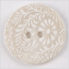 White and Natural Foilage Shell Button – 32L/20mm White and Natural Foilage Shell Button – 32L/20mm