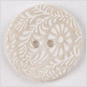 White and Natural Foilage Shell Button – 36L/23mm White and Natural Foilage Shell Button – 36L/23mm
