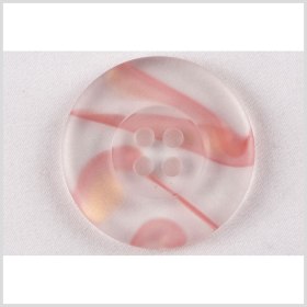 Tire Rim Plastic 4-Hole Button – 36L/23mm – Clear and Baby Pink Swirls Tire Rim Plastic 4-Hole Button – 36L/23mm – Clear and Baby Pink Swirls