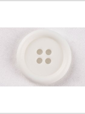 Plastic 4-Hole Button – 36L/23mm – Off White Rolled Rim Plastic 4-Hole Button – 36L/23mm – Off White Rolled Rim
