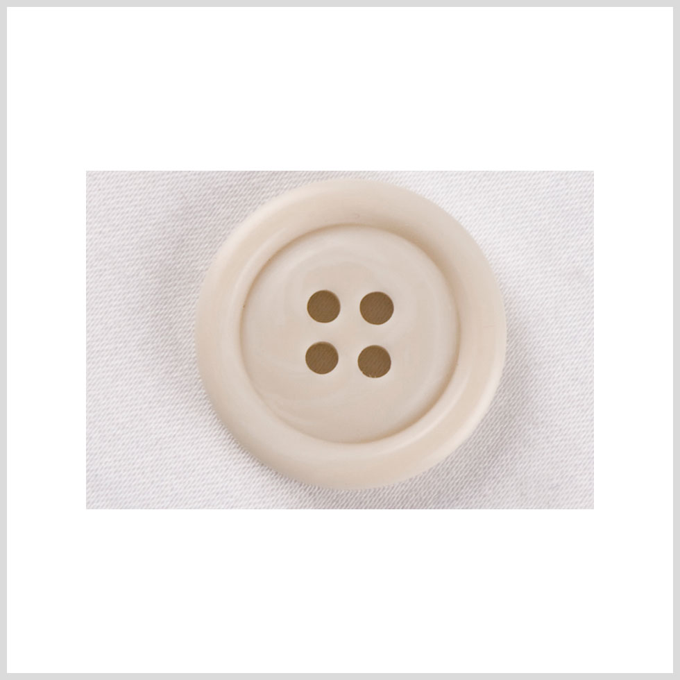 Plastic 4-Hole Button – 36L/23mm – Ivory Chunky Rolled Rim Plastic 4-Hole Button – 36L/23mm – Ivory Chunky Rolled Rim