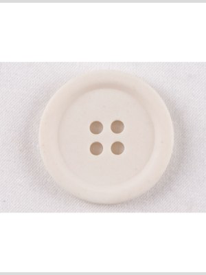 Plastic 4-Hole Button – 36L/23mm – White Rolled Rim Plastic 4-Hole Button – 36L/23mm – White Rolled Rim
