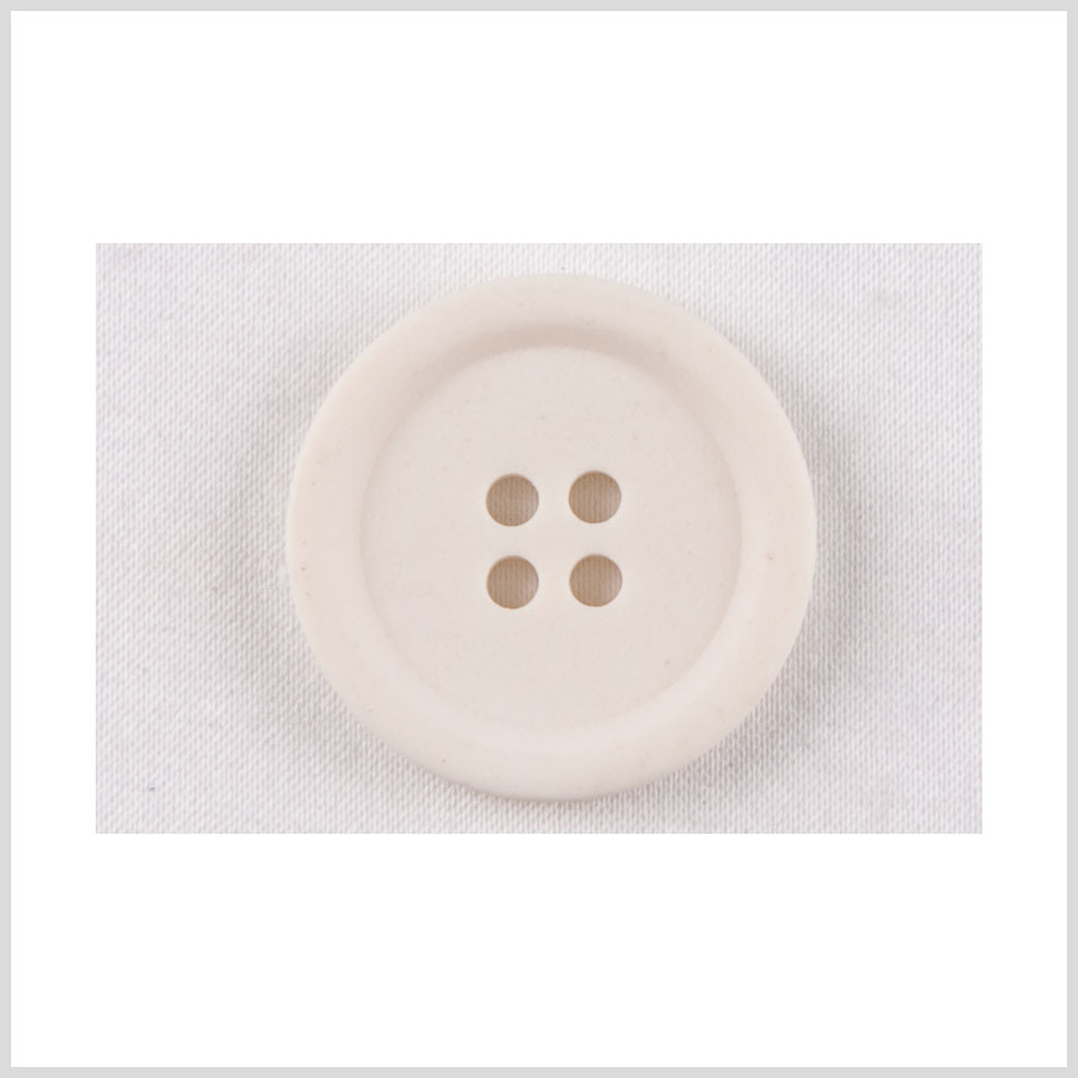 Plastic 4-Hole Button – 36L/23mm – White Rolled Rim Plastic 4-Hole Button – 36L/23mm – White Rolled Rim