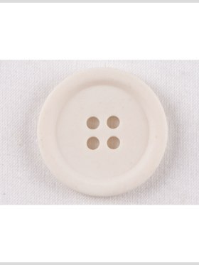 Plastic 4-Hole Button – 36L/23mm – White Rolled Rim Plastic 4-Hole Button – 36L/23mm – White Rolled Rim