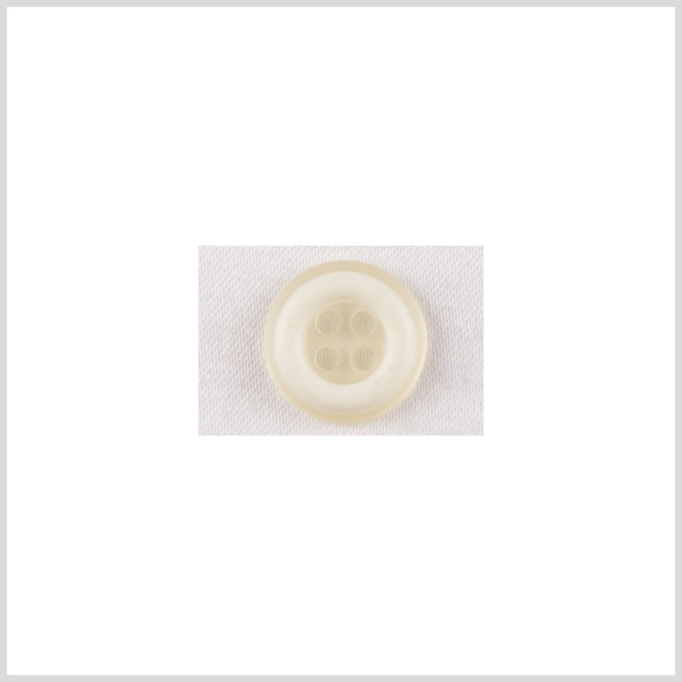 Plastic 4-Hole Button – 18L/11.5mm – Ivory Mound and Low Rim Plastic 4-Hole Button – 18L/11.5mm – Ivory Mound and Low Rim