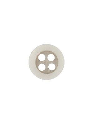 Plastic 4-Hole Button – 18L/11.5mm – Ivory and Beige Flat Rim Plastic 4-Hole Button – 18L/11.5mm – Ivory and Beige Flat Rim