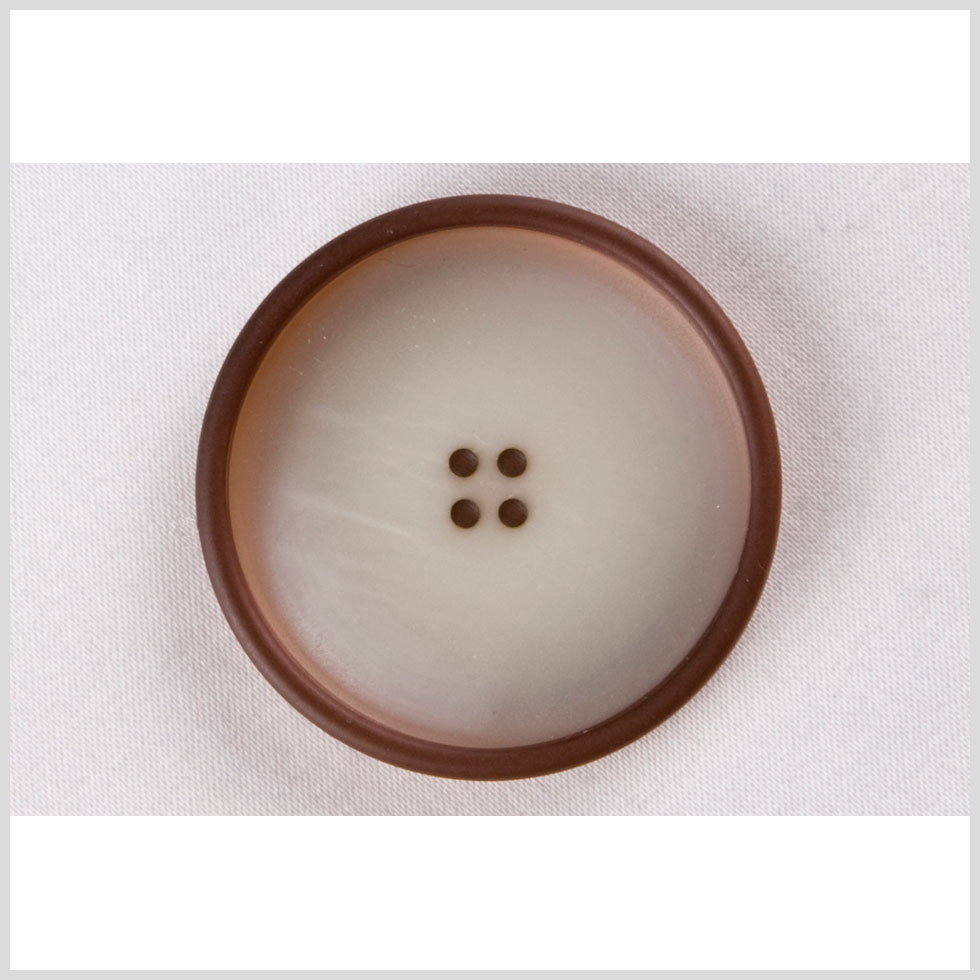 White Brown Plastic Button – 36L/23mm White Brown Plastic Button – 36L/23mm