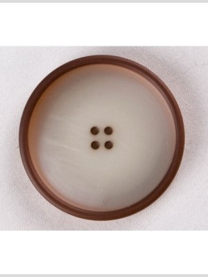 White Brown Plastic Button – 54L/34mm White Brown Plastic Button – 54L/34mm