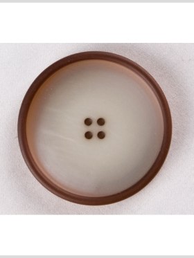 White Brown Plastic Button – 54L/34mm White Brown Plastic Button – 54L/34mm