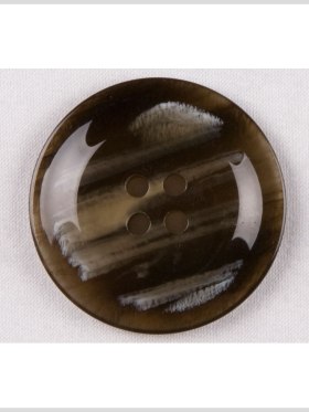 Plastic 4-Hole Button – 54L/34mm – Dark Brown and Cream Striations Plastic 4-Hole Button – 54L/34mm – Dark Brown and Cream Striations