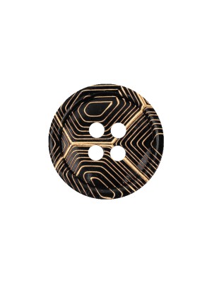 Gold and Black Narrow Rim 4-Hole Blazer Button – 25L/16mm Gold and Black Narrow Rim 4-Hole Blazer Button – 25L/16mm