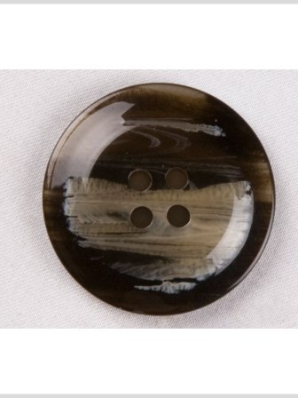 Plastic 4-Hole Button – 36L/23mm – Coffee Brown and Cream Striations Plastic 4-Hole Button – 36L/23mm – Coffee Brown and Cream Striations