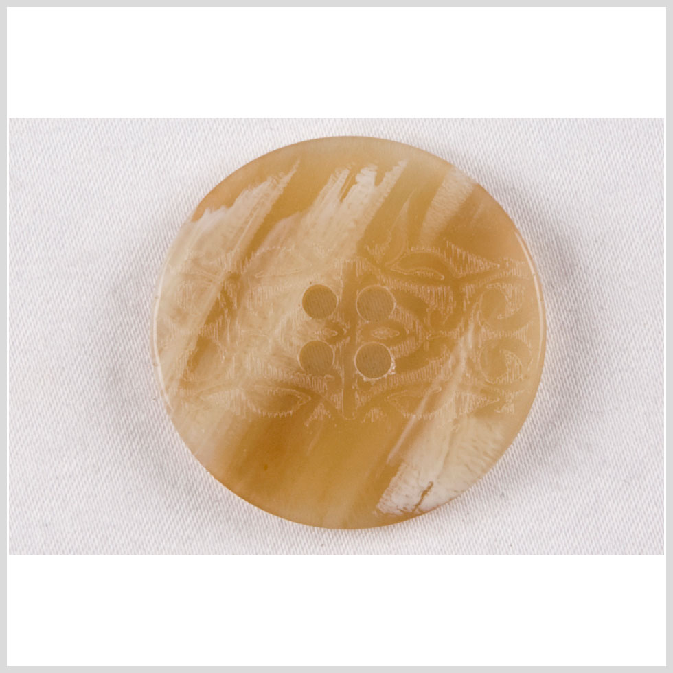 Plastic Button – 44L/28mm – Beige and White Streaks with Swirls Engraving Plastic Button – 44L/28mm – Beige and White Streaks with Swirls Engraving