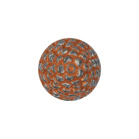 Silver and Orange Metal Acorn-Top Shank Back Coat Button – 30L/19mm Silver and Orange Metal Acorn-Top Shank Back Coat Button – 30L/19mm
