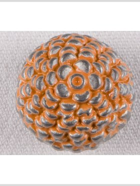 Silver and Orange Metal Acorn-Top Coat Button – 36L/23mm Silver and Orange Metal Acorn-Top Coat Button – 36L/23mm