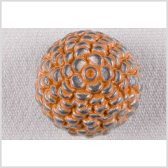 Silver and Orange Metal Acorn-Top Coat Button – 36L/23mm Silver and Orange Metal Acorn-Top Coat Button – 36L/23mm