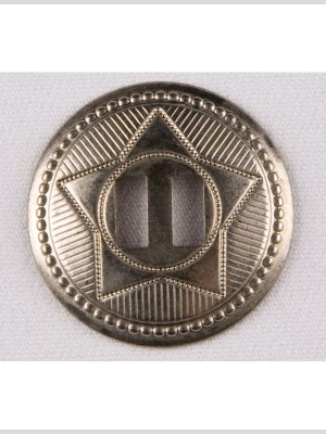 Silver Metal Coat Button – 60L/38mm Silver Metal Coat Button – 60L/38mm