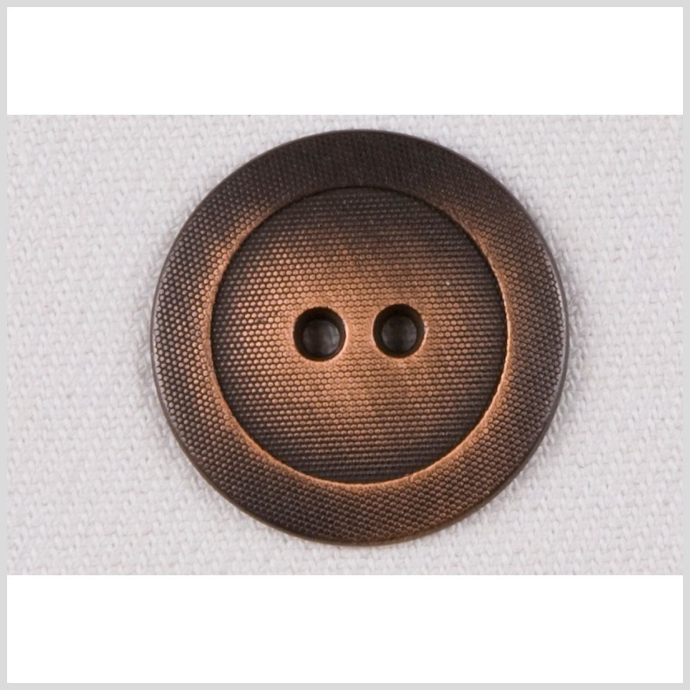 Metal 2-Hole Button – 40L/25.5mm – Copper Hex Grid Texture Metal 2-Hole Button – 40L/25.5mm – Copper Hex Grid Texture