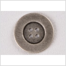 Silver Metal Coat Button with Grided Texture – 40L/25.5mm Silver Metal Coat Button with Grided Texture – 40L/25.5mm