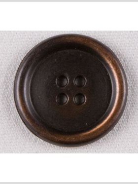 Metal 4-Hole Button – 40L/25.5mm – Copper Rolled Rim Metal 4-Hole Button – 40L/25.5mm – Copper Rolled Rim