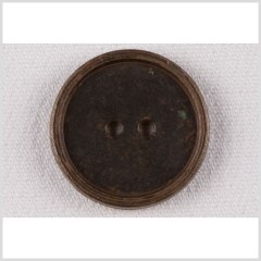 Metal 2-Hole Button – 36L/23mm – Antique Brass Ribbed Rim Metal 2-Hole Button – 36L/23mm – Antique Brass Ribbed Rim