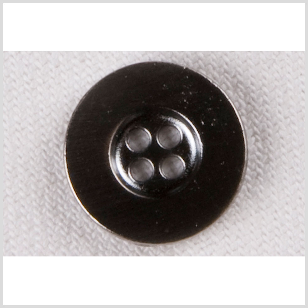 Metal 4-Hole Button – 24L/15mm – Gunmetal Wide Flat Rim Metal 4-Hole Button – 24L/15mm – Gunmetal Wide Flat Rim