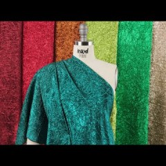 Astrolabe Metallic Black Crinkled Luxury Brocade with Black Backing Astrolabe Metallic Black Crinkled Luxury Brocade with Black Backing