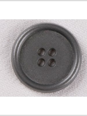 Metal 4-Hole Button – 36L/23mm – Gray Rolled Rim Metal 4-Hole Button – 36L/23mm – Gray Rolled Rim