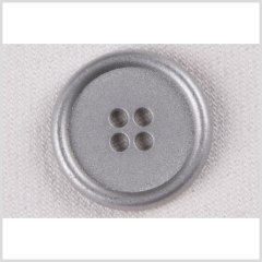 Silver 4-Hole Metal Coat Button with Rounded Rim – 32L/20mm Silver 4-Hole Metal Coat Button with Rounded Rim – 32L/20mm