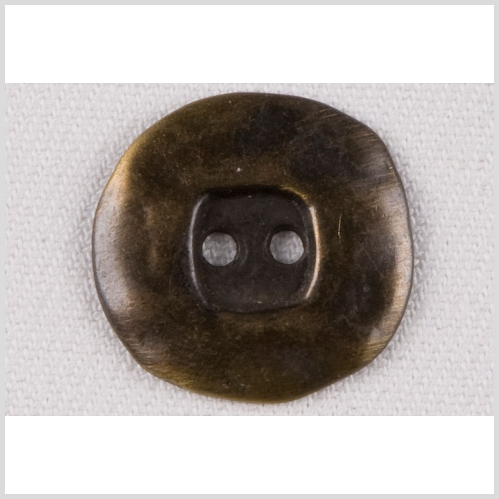 Organic Square Metal 2-Hole Button – 32L/20mm – Antiqued Brass Wide Flat Rim with Square Center Organic Square Metal 2-Hole Button – 32L/20mm – Antiqued Brass Wide Flat Rim with Square Center