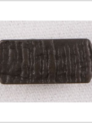 Long Rectangle Metal Shank Back Button – 32L/20mm – Dark Brass Engraved Ridges Long Rectangle Metal Shank Back Button – 32L/20mm – Dark Brass Engraved Ridges