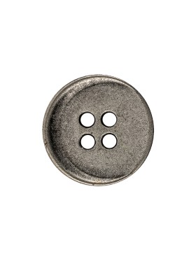 Silver Metal 4-Hole Coat Button – 28L/18mm Silver Metal 4-Hole Coat Button – 28L/18mm