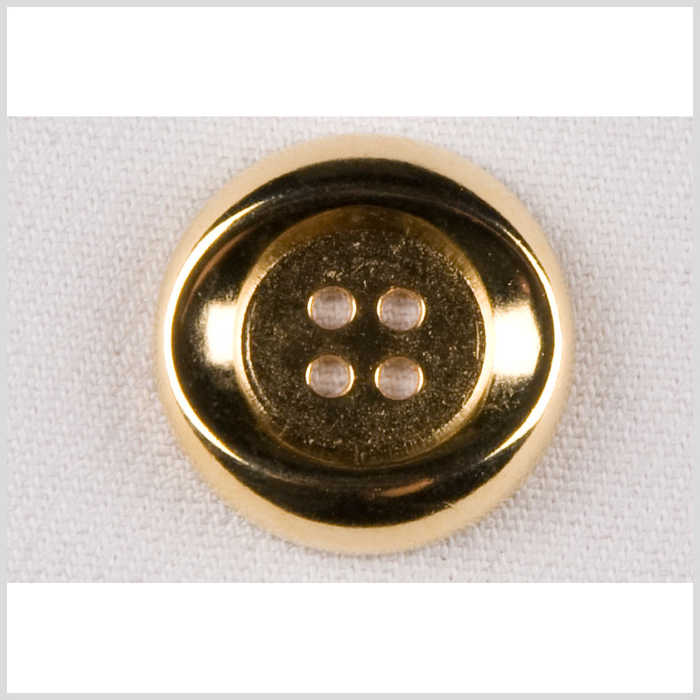 Metal 4-Hole Button – 40L/25.5mm – Gold Oval Impression Metal 4-Hole Button – 40L/25.5mm – Gold Oval Impression