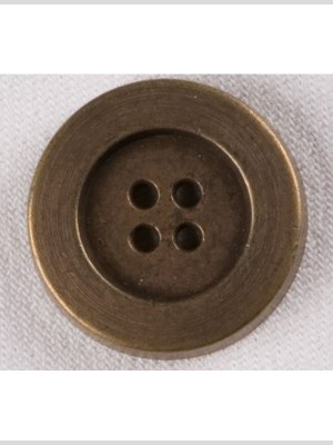 Metal 4-Hole Coat Button – 40L/25.5mm – Brass Flat Wide Rim Metal 4-Hole Coat Button – 40L/25.5mm – Brass Flat Wide Rim