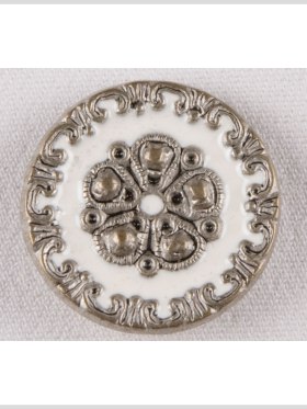 Silver/White Metal Coat Button – 48L/30.5mm Silver/White Metal Coat Button – 48L/30.5mm